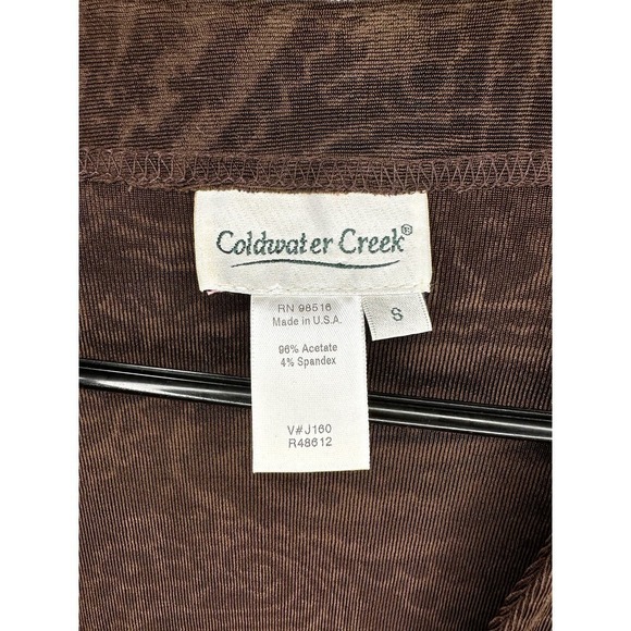 Coldwater Creek Paisley Print Lightweight Cardigan Brown Women's Sz Small Y2K - Picture 4 of 5